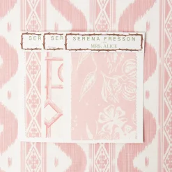 Serena Fresson Fabrics<Mrs. Alice Palm Beach Pink Ikat Stripe Fabric