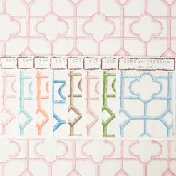 Serena Fresson Fabrics<Mrs. Alice Palm Beach Pink Shaded Bamboo Fabric