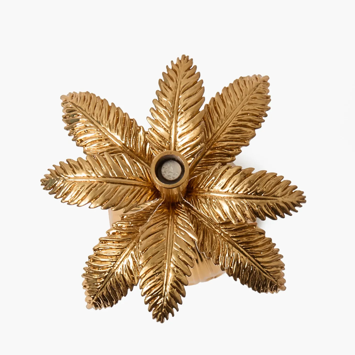 Rechargeable Table Lamps | Summer Lighting<Mrs. Alice Palm Tree Rechargeable Lamp with Green & Blue Lotus Shade (18cm)