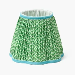 Rechargeable Table Lamps | Summer Lighting<Mrs. Alice Palm Tree Rechargeable Lamp with Green & Blue Lotus Shade (18cm)