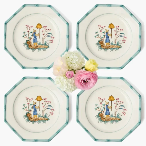 Summer Crockery | Dinner Plates<Mrs. Alice Patricia Bamboo Dinner Plates (Set of 4)