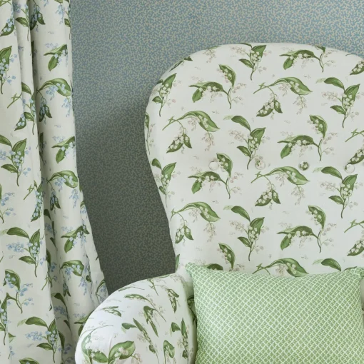 Serena Fresson Fabrics<Mrs. Alice Pebble Lily of the Valley Fabric