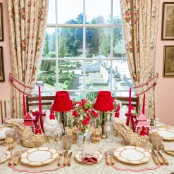 Summer Crockery | Crockery Sets<Mrs. Alice Petal Bamboo Ceramic Dinner & Starter Plates (Set of 8)