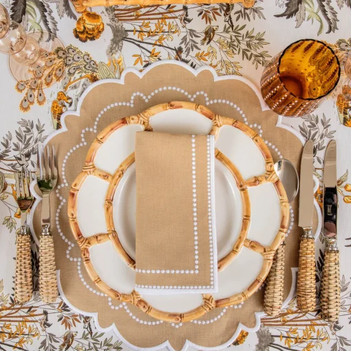 Summer Crockery | Dinner Plates<Mrs. Alice Petal Bamboo Ceramic Dinner Plates (Set of 4)