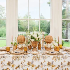 Summer Crockery | Dinner Plates<Mrs. Alice Petal Bamboo Ceramic Dinner Plates (Set of 4)