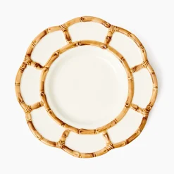 Summer Crockery | Crockery Sets<Mrs. Alice Petal Bamboo Ceramic Dinner & Starter Plates (Set of 8)