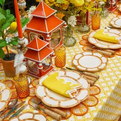 Summer Crockery | Crockery Sets<Mrs. Alice Petal Bamboo Ceramic Dinner & Starter Plates (Set of 8)