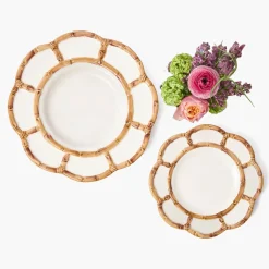 Summer Crockery | Starter Plates<Mrs. Alice Petal Bamboo Ceramic Starter Plate