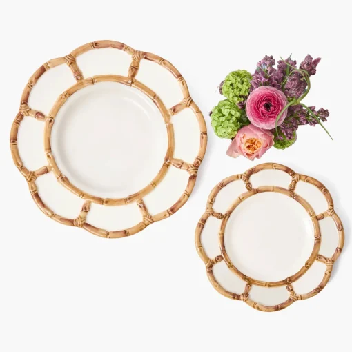 Summer Crockery | Starter Plates<Mrs. Alice Petal Bamboo Ceramic Starter Plate