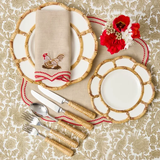 Summer Crockery | Starter Plates<Mrs. Alice Petal Bamboo Ceramic Starter Plate