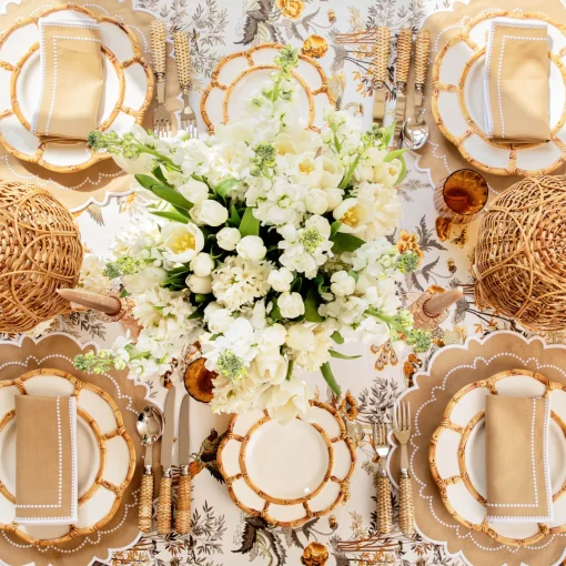 Summer Crockery | Starter Plates<Mrs. Alice Petal Bamboo Ceramic Starter Plate
