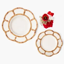 Summer Crockery | Starter Plates<Mrs. Alice Petal Bamboo Ceramic Starter Plate