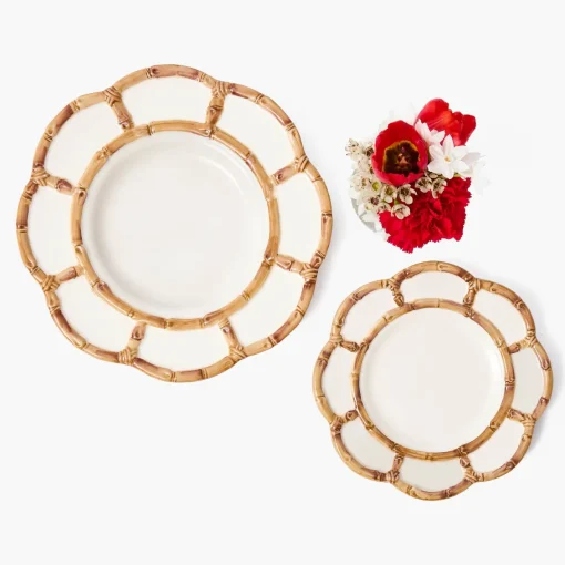 Summer Crockery | Starter Plates<Mrs. Alice Petal Bamboo Ceramic Starter Plate