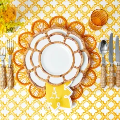 Summer Crockery | Starter Plates<Mrs. Alice Petal Bamboo Starter Plate (Set of 4)