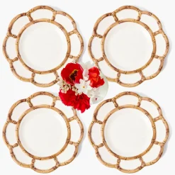 Summer Crockery | Starter Plates<Mrs. Alice Petal Bamboo Starter Plate (Set of 4)