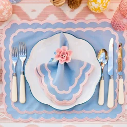 Napkin Rings & Bows | For Her<Mrs. Alice Petal Pink Fiore Napkin Rings (Set of 4)