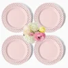 Summer Crockery | Starter Plates<Mrs. Alice Pink Basketweave Starter Plate (Set of 4)