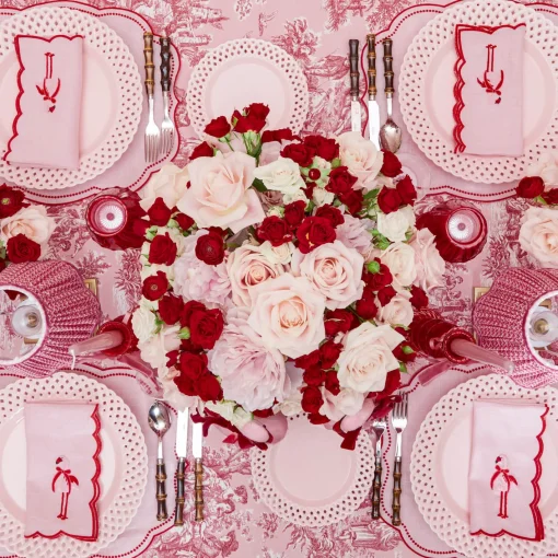 Summer Crockery | Starter Plates<Mrs. Alice Pink Basketweave Starter Plate (Set of 4)