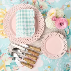 Summer Crockery | Starter Plates<Mrs. Alice Pink Basketweave Starter Plate