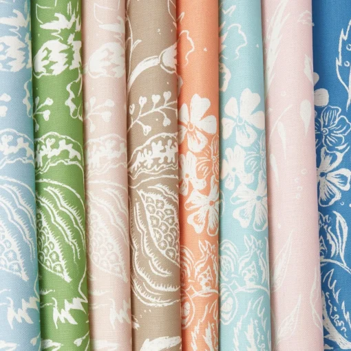 Serena Fresson Fabrics<Mrs. Alice Pink Chelsea Square Fabric