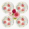 Summer Crockery | Starter Plates<Mrs. Alice Pink Flowers Starter Plates (Set of 4)