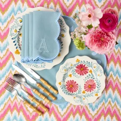 Summer Crockery | Starter Plates<Mrs. Alice Pink Flowers Starter Plates (Set of 4)