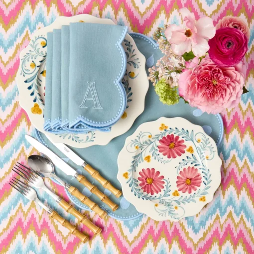 Summer Crockery | Starter Plates<Mrs. Alice Pink Flowers Starter Plates (Set of 4)