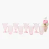 Summer Glassware | Glasses<Mrs. Alice Pink Fluted Glassware (Set of 8)