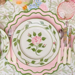 Summer Glassware | Glasses<Mrs. Alice Pink Fluted Glassware (Set of 8)