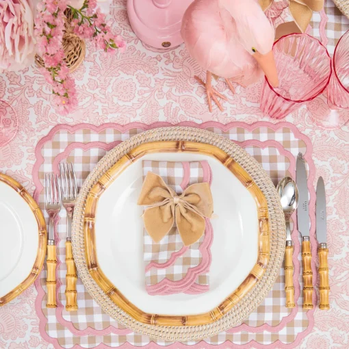 Summer Glassware | Glasses<Mrs. Alice Pink Fluted Glassware (Set of 8)