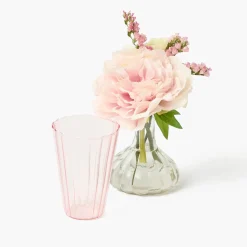 Summer Glassware | Glasses<Mrs. Alice Pink Fluted Glassware (Set of 8)