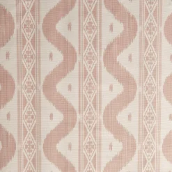 Serena Fresson Fabrics<Mrs. Alice Pink Ikat Stripe Fabric