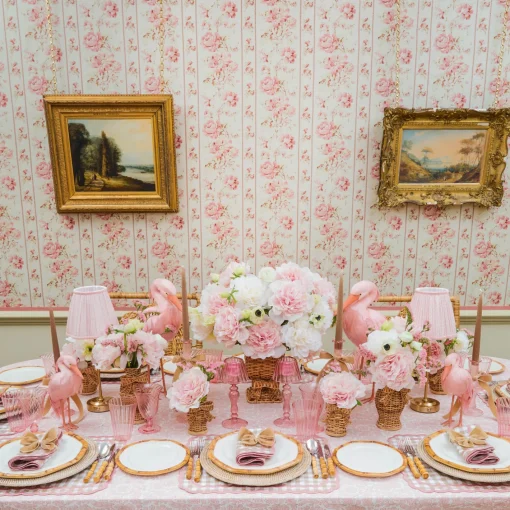 Lampshades<Mrs. Alice Pink Lotus Lampshade (18cm)