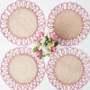 Placemats<Mrs. Alice Pink Pia Woven Placemats (Set of 4)