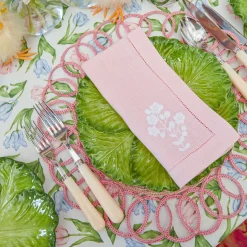 Placemats<Mrs. Alice Pink Pia Woven Placemats (Set of 4)