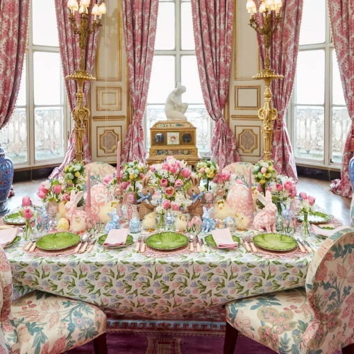 Placemats<Mrs. Alice Pink Pia Woven Placemats (Set of 4)