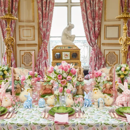 Placemats<Mrs. Alice Pink Pia Woven Placemats (Set of 4)