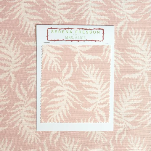 Serena Fresson Fabrics<Mrs. Alice Pink Trailing Ferns Fabric