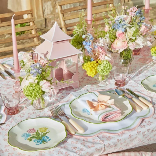 Glasses<Mrs. Alice Pink Tulip Water Glasses (Set of 4)
