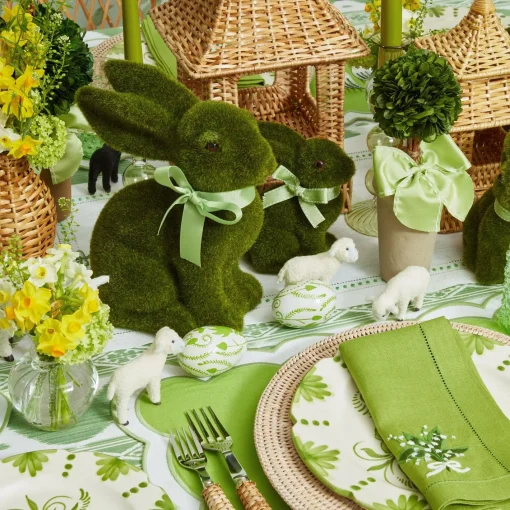 Spring Decorations<Mrs. Alice Potted Boxwood Ball with Green Bow (Pair)