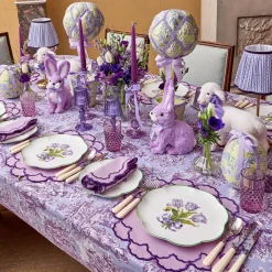 Candle Holders | Tea Light Lanterns<Mrs. Alice Purple Glass Lantern Tea Light Holder (Pair) - 18cm