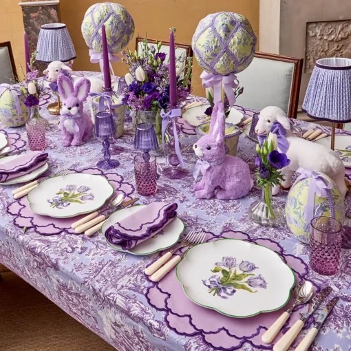 Candle Holders | Tea Light Lanterns<Mrs. Alice Purple Glass Lantern Tea Light Holder (Pair) - 18cm