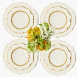 Summer Crockery | Crockery Sets<Mrs. Alice Putty Laurel Dinner & Starter Plates (Set of 8)