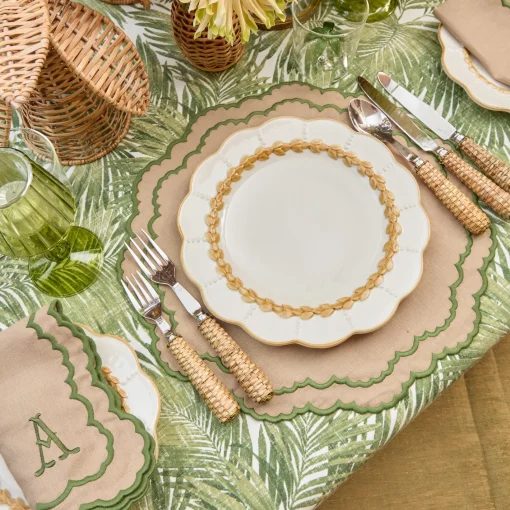 Summer Crockery | Crockery Sets<Mrs. Alice Putty Laurel Dinner & Starter Plates (Set of 8)