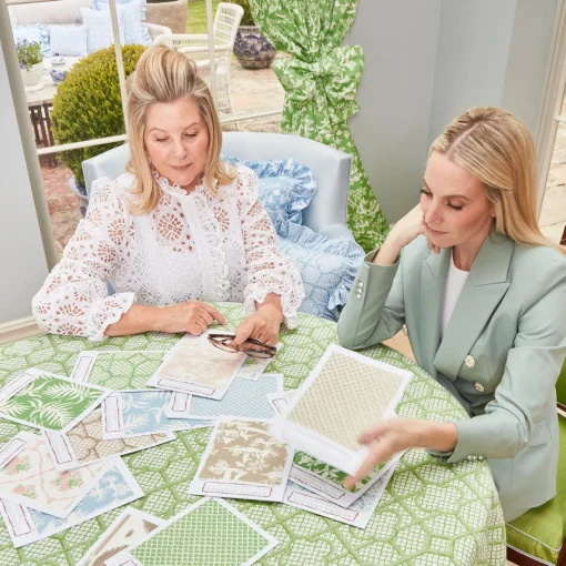 Serena Fresson Fabrics<Mrs. Alice Putty Lotus Flower Fabric