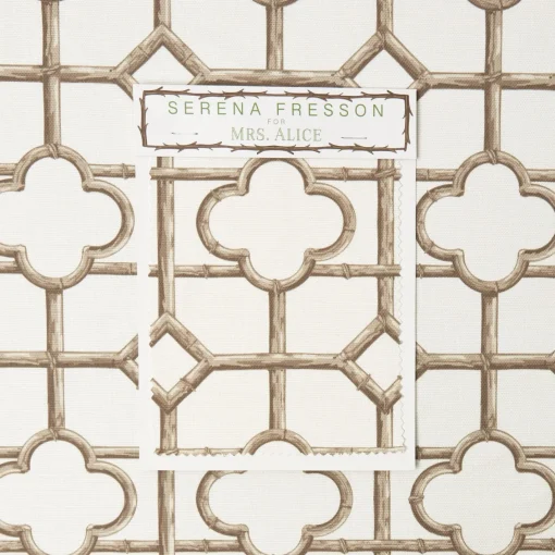 Serena Fresson Fabrics<Mrs. Alice Putty Shaded Bamboo Fabric