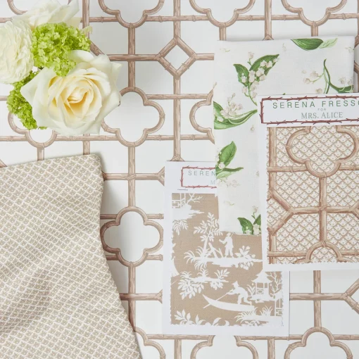 Serena Fresson Wallpapers<Mrs. Alice Putty Shaded Bamboo Wallpaper