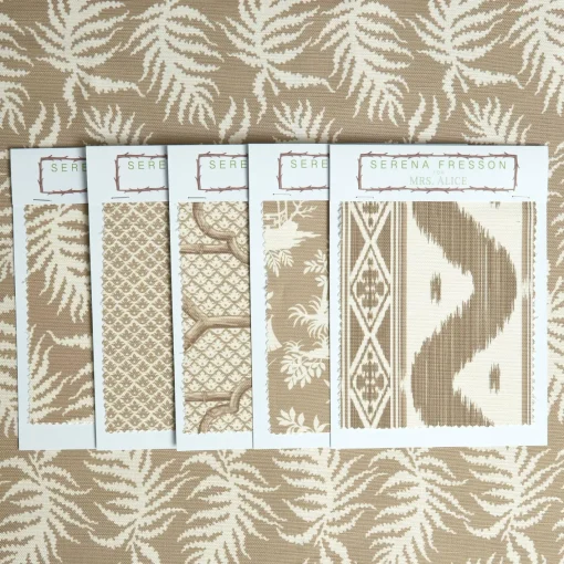 Serena Fresson Fabrics<Mrs. Alice Putty Trailing Ferns Fabric