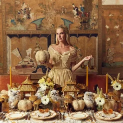 Autumn Decorations<Mrs. Alice Raffia Pumpkin Family