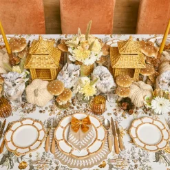 Autumn Decorations<Mrs. Alice Raffia Pumpkin Family